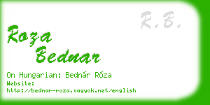roza bednar business card