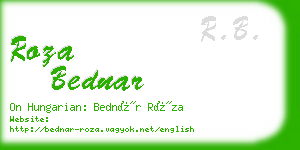 roza bednar business card